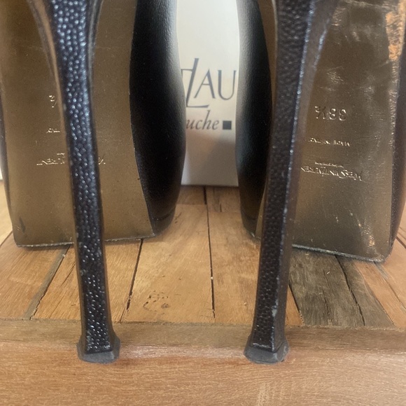 Yves Saint Laurent YSL leather Vernigolf Tribtoo 105 platform high heels, 38.5 - Picture 7 of 11